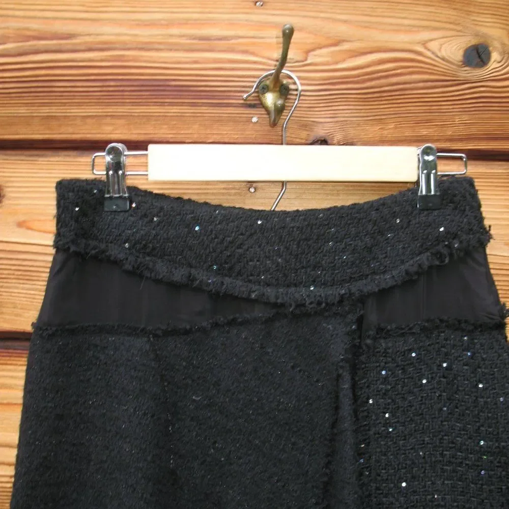NWT Zara Tweed Sequin A Line Mini Skirt